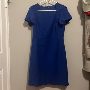 Brooks Brothers Wool Flutter Sleeve Work Dress